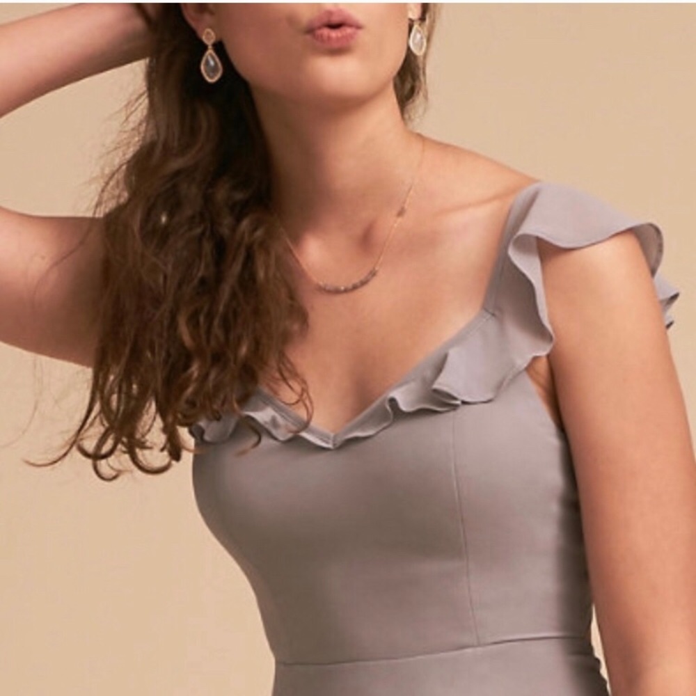 BHLDN Anthropologie Diana wedding bridesmaid formal ruffle maxi dress gown - Picture 2 of 7